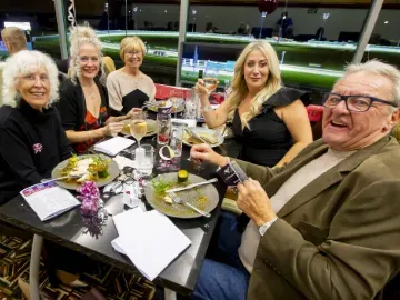 A group enjoying hospitality at Dunstall Park Greyhounds