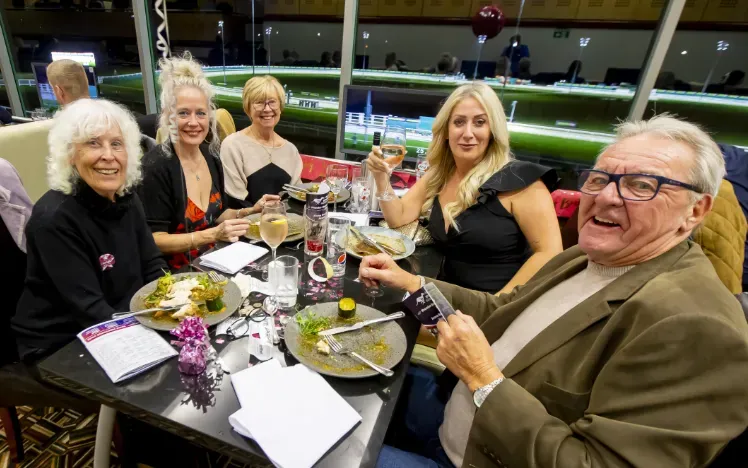 A group enjoying hospitality at Dunstall Park Greyhounds